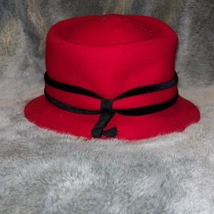 Red Cloche Hat